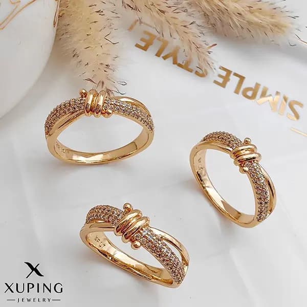 انگشتر گره ای نگین دار ژوپینگ