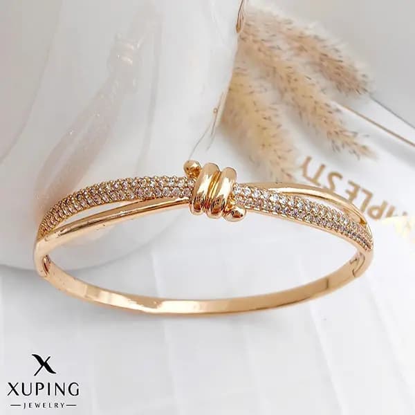 تکدست گره طرح طلا نگین دار ژوپینگ