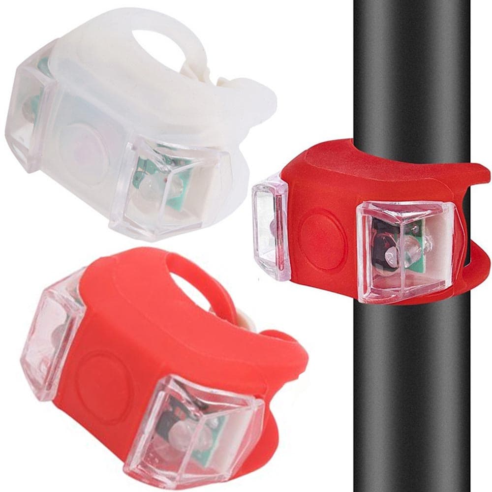ست چراغ جلو و عقب دوچرخه ژله‌ای باتری خور LED HL-009