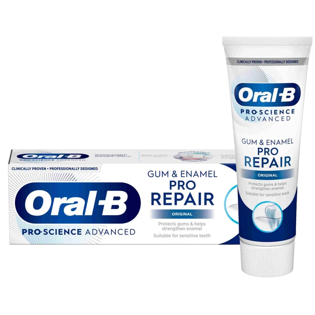 خمیر دندان اورال بی Oral-B مدل Pro Repair ترمیم کننده مینای دندان وزن 75 گرم — تصویر ۵