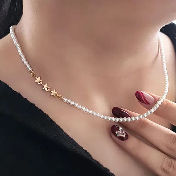 گردنبند مروارید مینیمال ژوپینگ