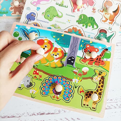 پازل پین دار چوبی سایز متوسط