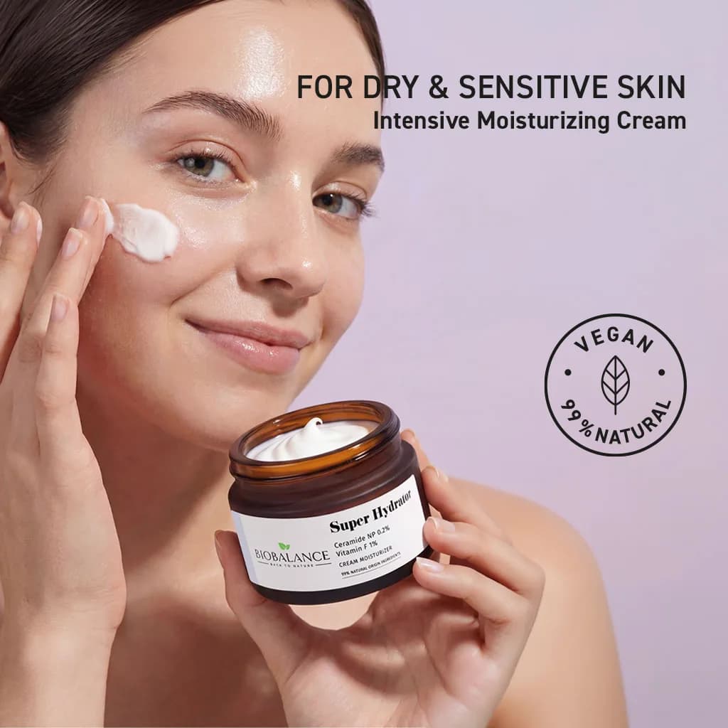 سوپر کرم آبرسان مرطوب کننده بایوبالانس حاوی (سرامید و ویتامین F) biobalance-super-hydrator-cream-ceramide-vitamin-f 50 — تصویر ۴