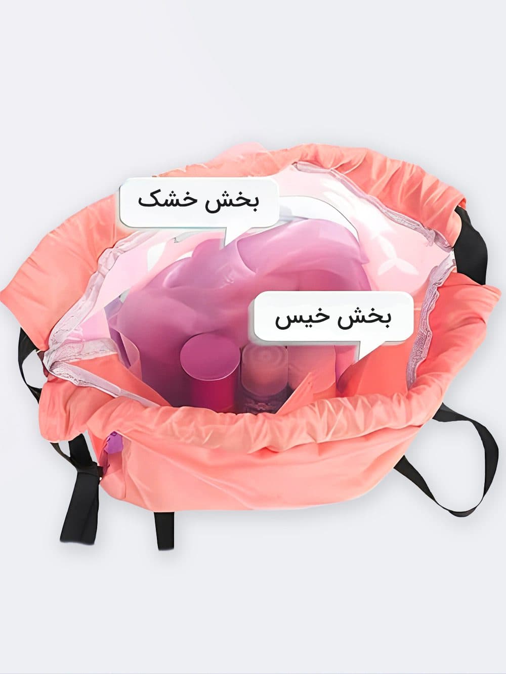 کوله پشتی شنا فانتزی طرح اسب تک شاخ دارای محفظه عینک شنا و جا کفشی مجزا — تصویر ۵