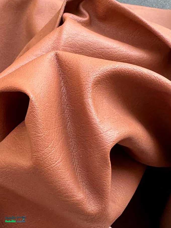 پارچه چرم پشت جودون قهوه ای دارچینی — تصویر ۴