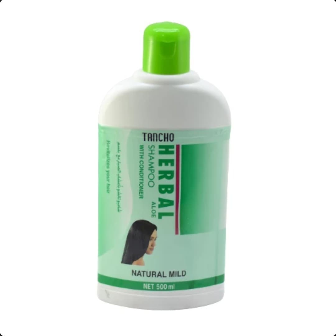 شامپو نرم کننده گیاهی آلوئه ورا تانشو Tancho Herbal Aloe Shampoo with Conditioner (500ml)