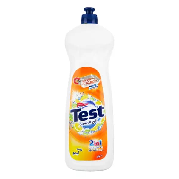 مایع ظرفشویی تست Test مدل Lemon رایحه لیمو حجم 1000 میل — تصویر ۲