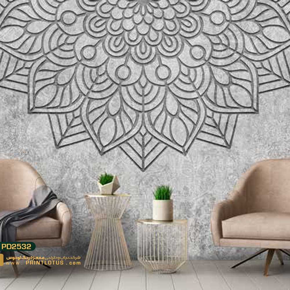 پوستر دیواری طرح پتینه مخصوص لوتوس-کدpd2532