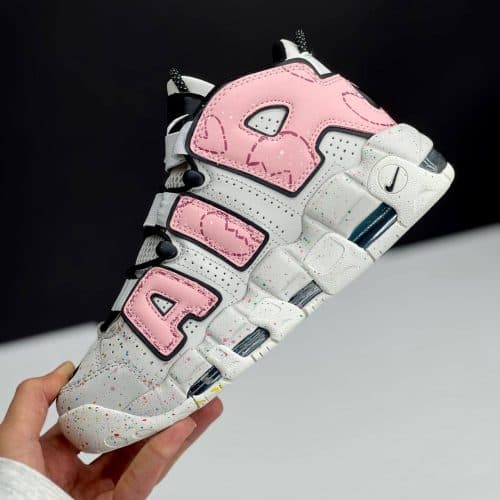 کفش نایک ایر مور آپتمپو کرم صورتی Nike Air More Uptempo Cream Pink — تصویر ۲