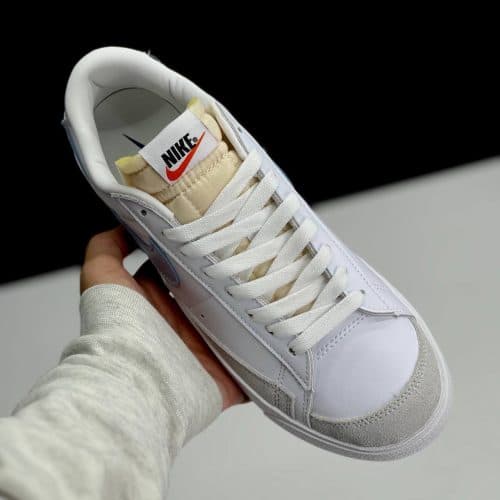 کفش نایک بلیزر لو سفید آبی Nike Blazer Low White Blue — تصویر ۴