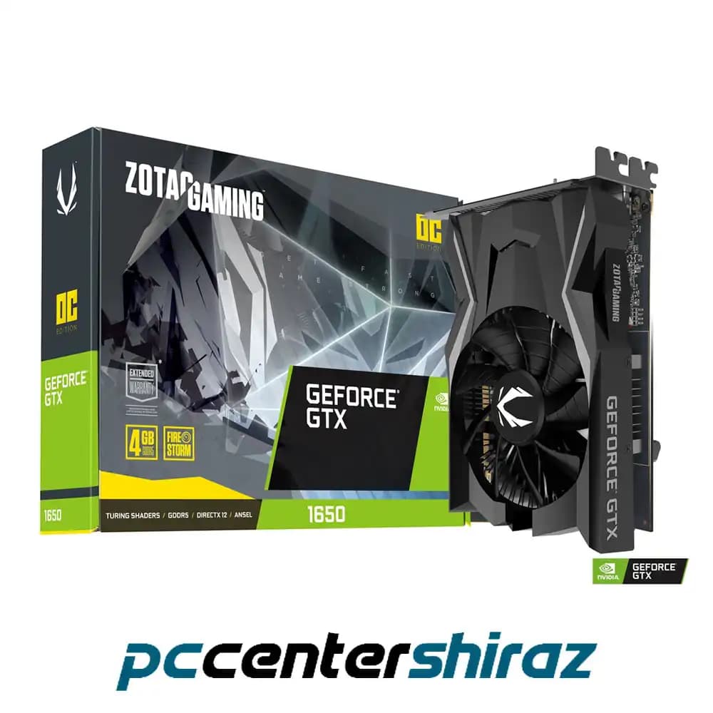 کارت گرافیک زوتک مدل ZOTAC GAMING GeForce GTX 1650 OC 4GB GDDR6
