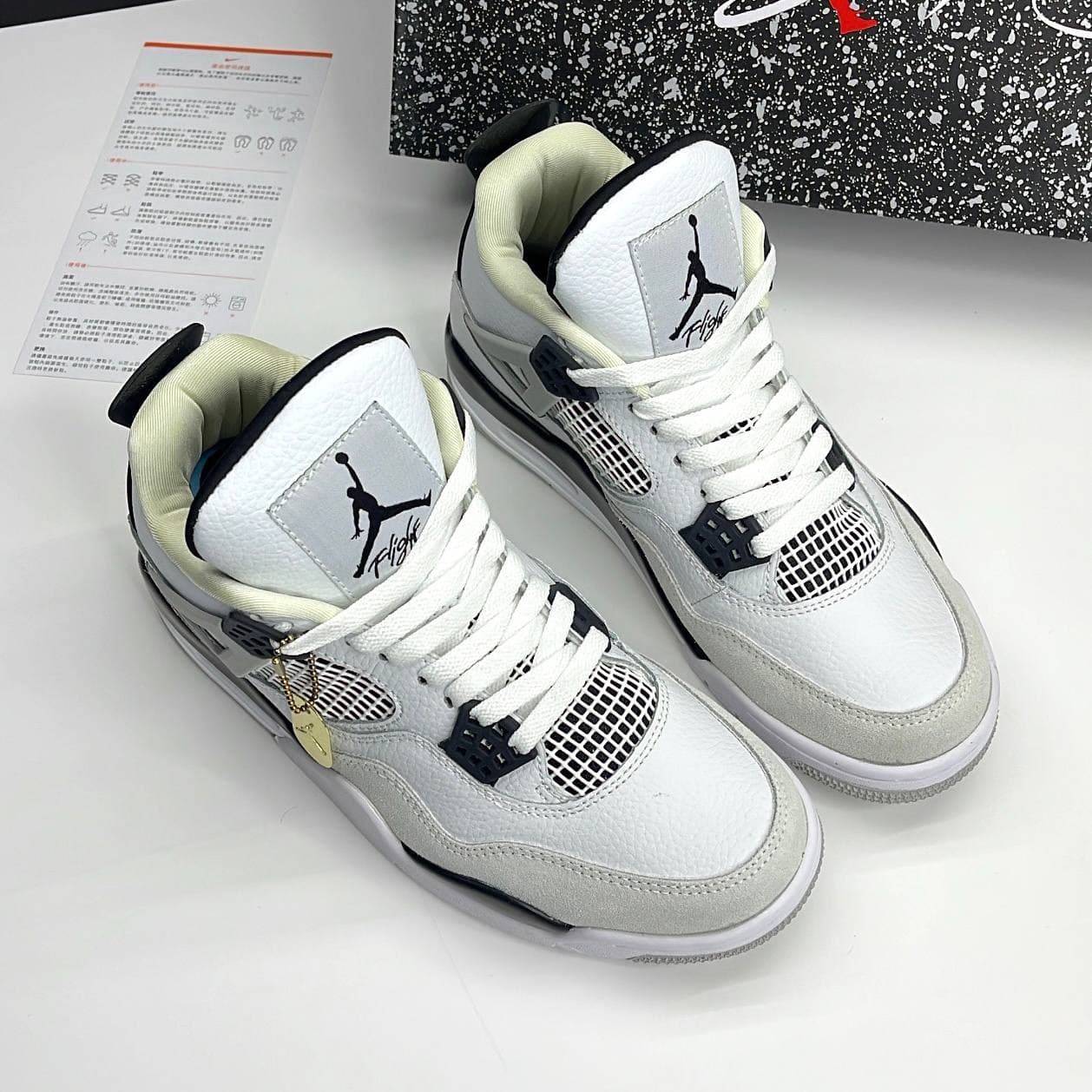 کفش نایک ایر جردن فور رترو میلیتاری بلک Nike Air Jordan 4 Retro Military Black — تصویر ۲
