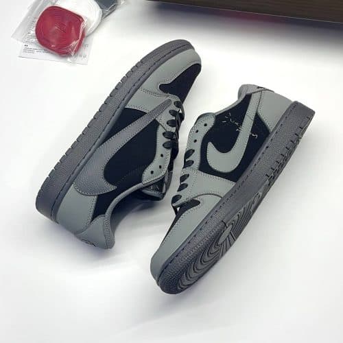 کفش نایک ایر جردن وان لو تراویس اسکات مشکی طوسی Nike Air Jordan 1 Low Travis Scott Black Gray — تصویر ۲