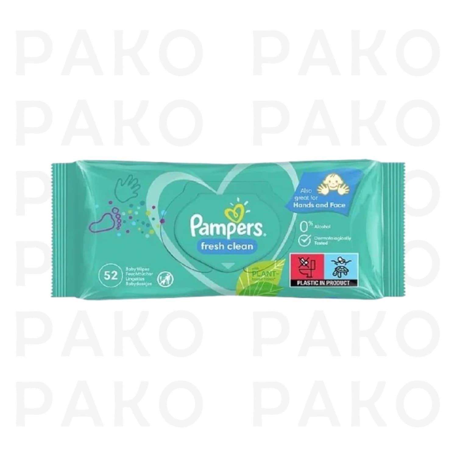 دستمال مرطوب کودک پمپرز Pampers مدل Fresh Clean بسته 52 عددی — تصویر ۲