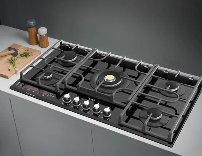 گاز توکار رومیزی شیشه ای با سر شعله ساباف ایتالیا آلتون کد IG535DB