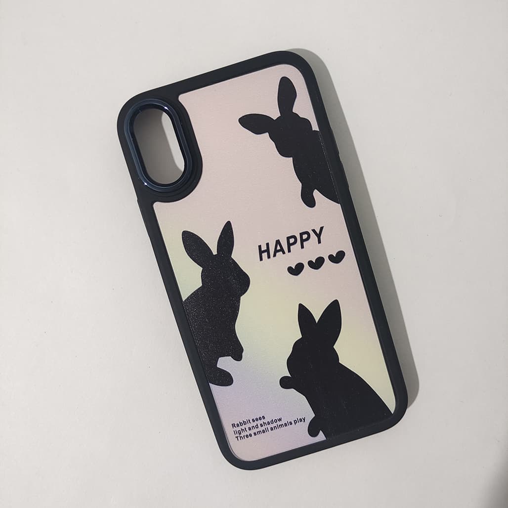 کاور کد 1469 مناسب برای گوشی موبایل اپل iPhone X/XS طرح سایه خرگوش — تصویر ۳
