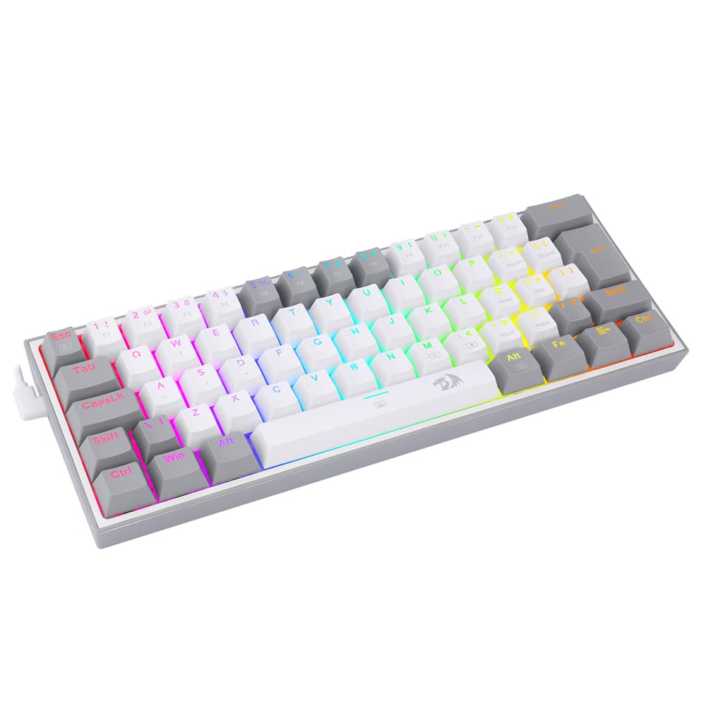 کیبورد گیمینگ ردراگون Redragon FIZZ K617 White Gray Red Switch — تصویر ۲