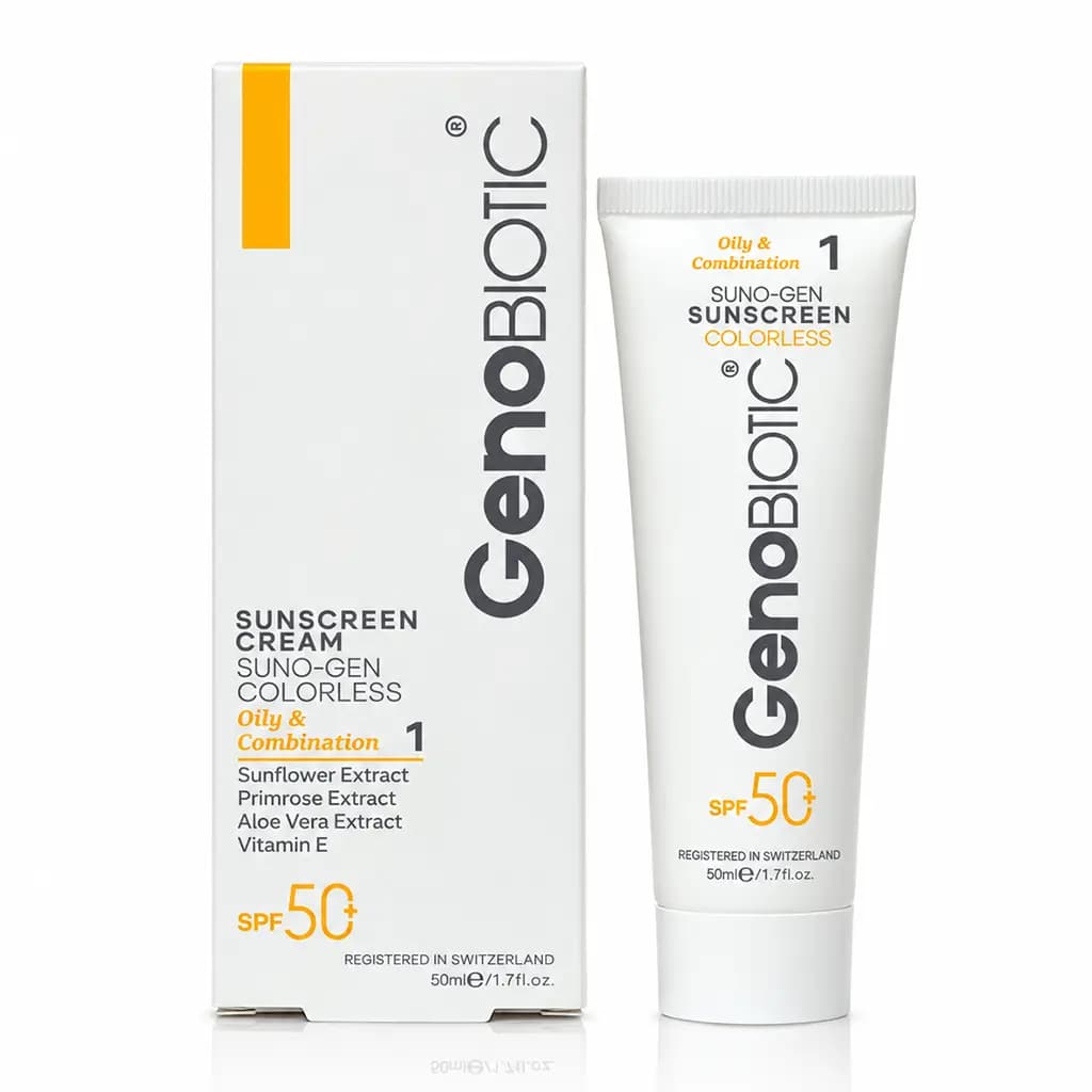 کرم ضدآفتاب ژنوبایوتیک spf50 مناسب پوست چرب و مختلط 50 میلی لیتر — تصویر ۶