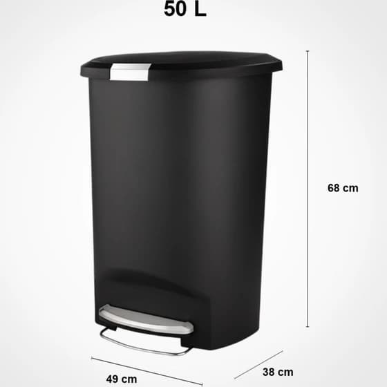 سطل زباله پدال دار 50 لیتری | برند لیمون — تصویر ۴