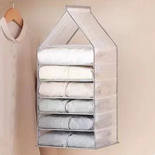 آویز نظم دهنده پیراهن 6 خانه کمد دیواری