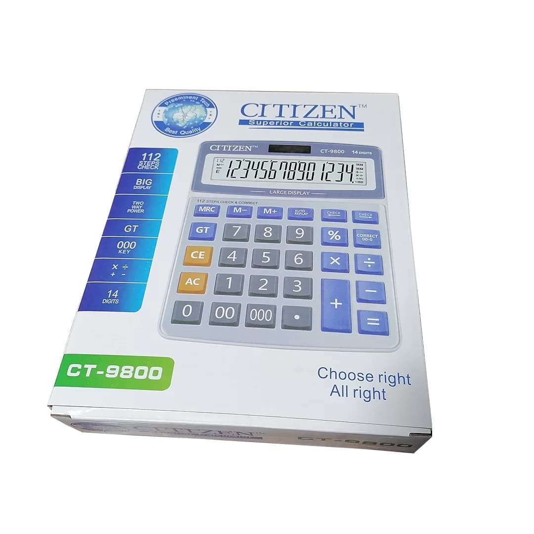 ماشین حساب رومیزی سیتیزن مدل CT-9800 — تصویر ۲