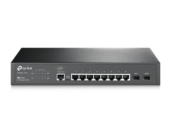 TP-LINK T2500G-10TS Life JetStream 8-Port Gigabit L2 Managed Switch with 2 SFP Slots