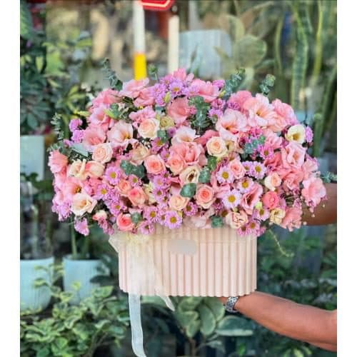باکس گل آچیلا و بابونه برای روز زن 4564