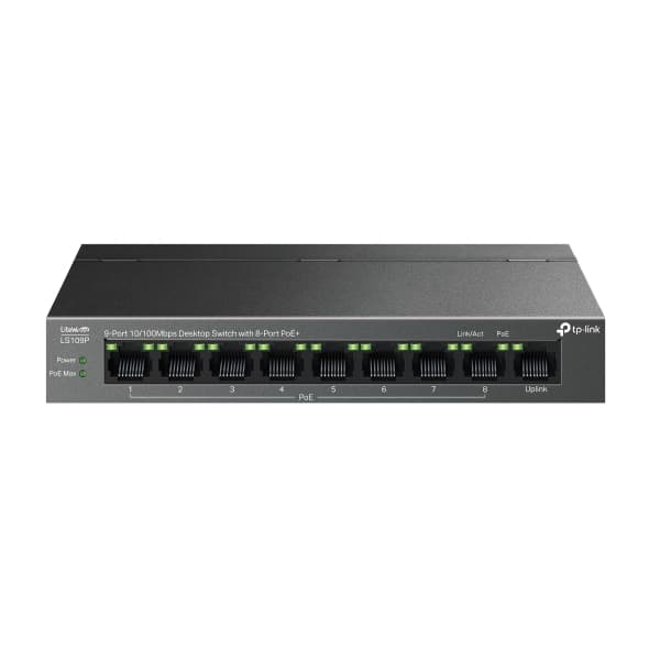 Tplink LS109P 9-Port 10/100Mbps Desktop Switch with 8-Port PoE