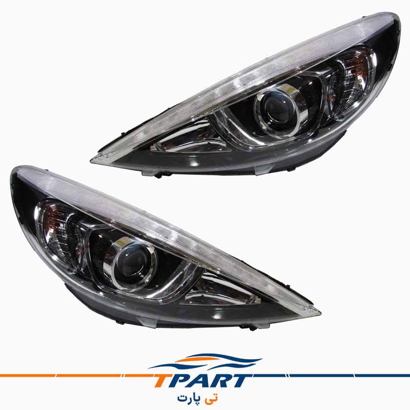 جفت چراغ جلو پژو 207 دیلایت‌دار سمت راننده و شاگرد مدرن