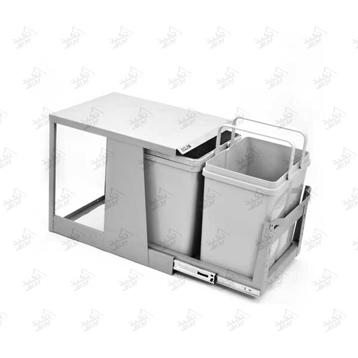 سطل زباله دو مخزنه 46 لیتری آدلان مدل وندا A816