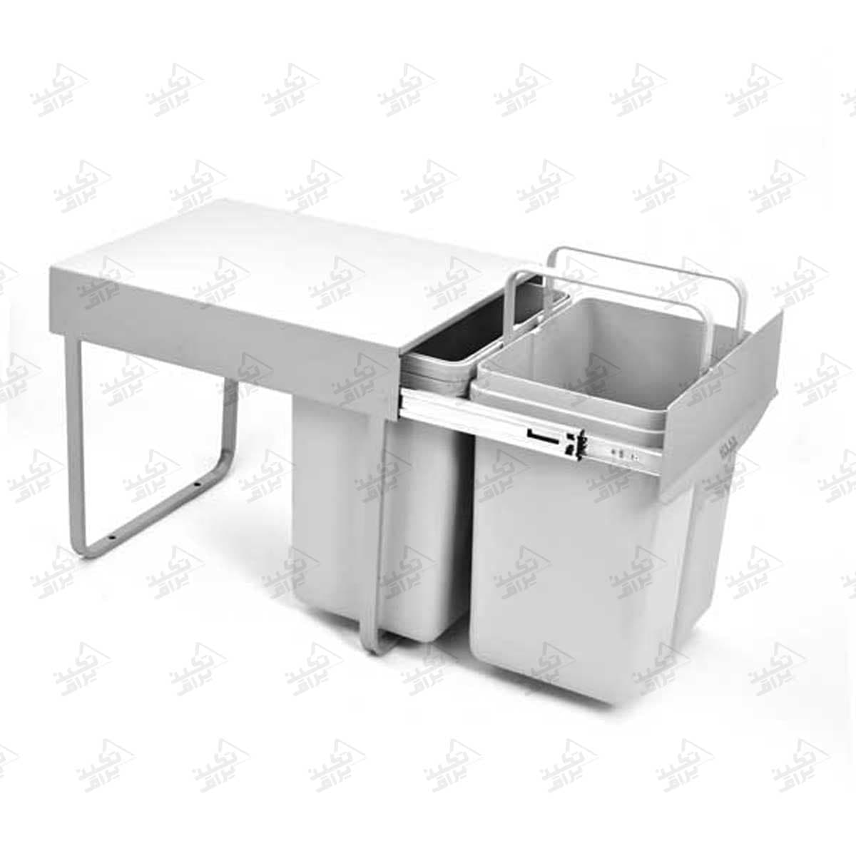 سطل زباله دو مخزنه 46 لیتری آدلان مدل الیسا A813