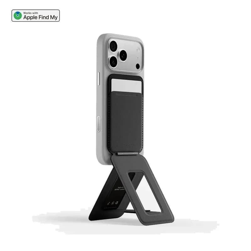 جاکارتی مگ‌سیف و استند سه‌پایه مافت با قابلیت ردیابی | MOFT MagSafe Trackable Tripod Wallet Stand — تصویر ۲