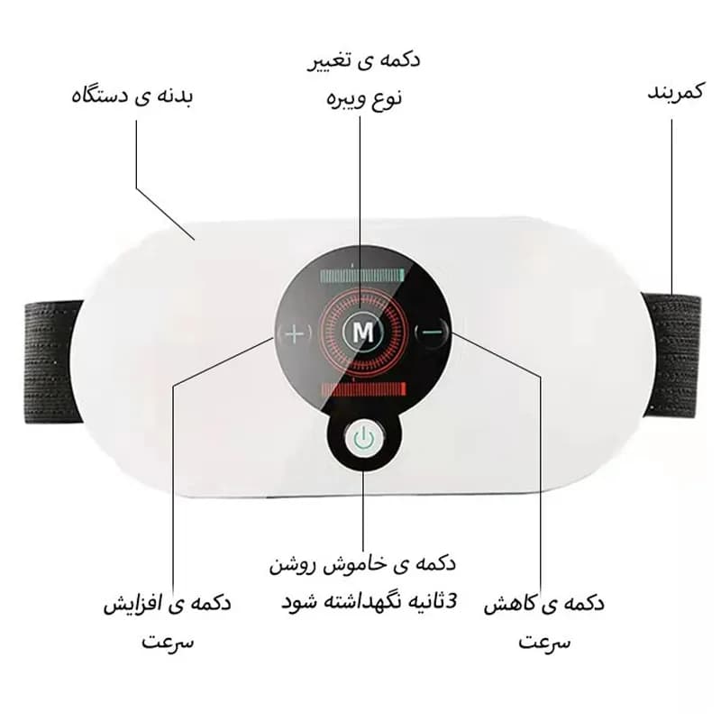 کمربند لاغری شکم، پهلو و ماساژور عضلات مدل EMS Fitness کد516 — تصویر ۷