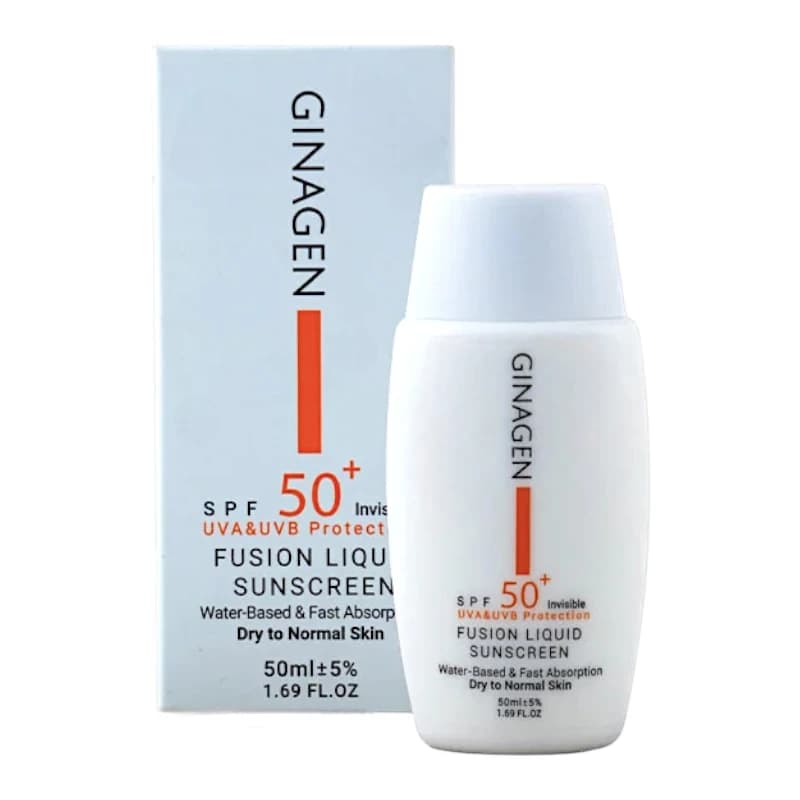 ضد آفتاب فیوژن لیکویید ژیناژن SPF +50 | بر پایه آب مخصوص پوست خشک و نرمال