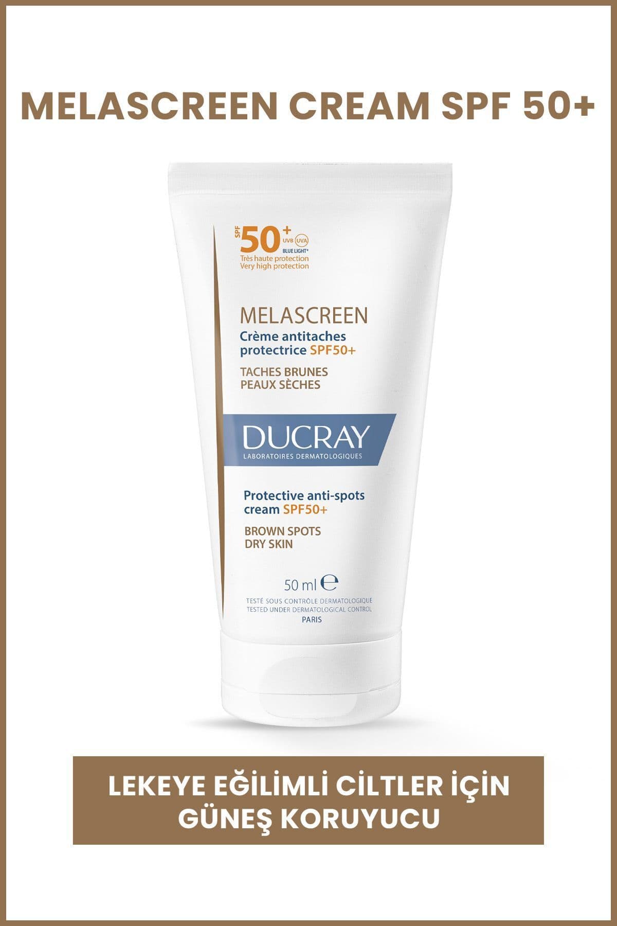کرم ضد آفتاب بی رنگ لک های قهوه ای پوست خشک Ducray دوکری 50ml