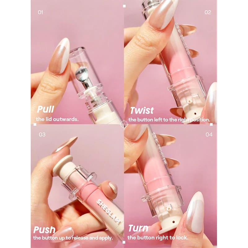 لیپ گلاس پلامپر سرنگی شیگلم مدل BOOSTER SHINE رنگ PINK FLAMINGO — تصویر ۷