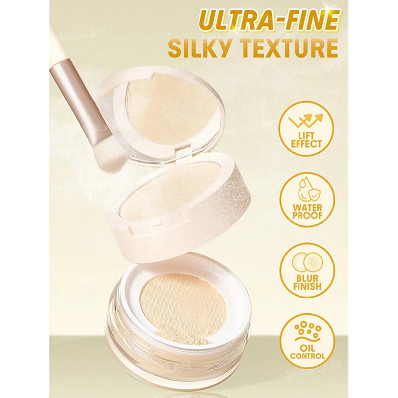 پودر فیکس دو منظوره شیگلم INSTA READY ULTRA-FINE رنگ BANANA — تصویر ۴