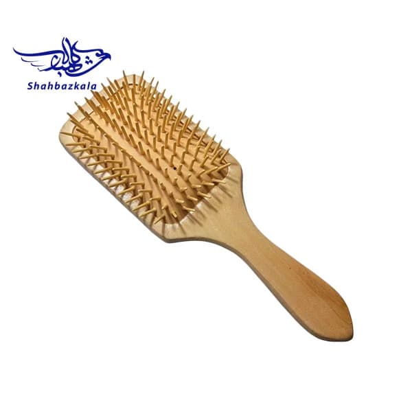 برس مو چوبی بامبو مدل مستطیل