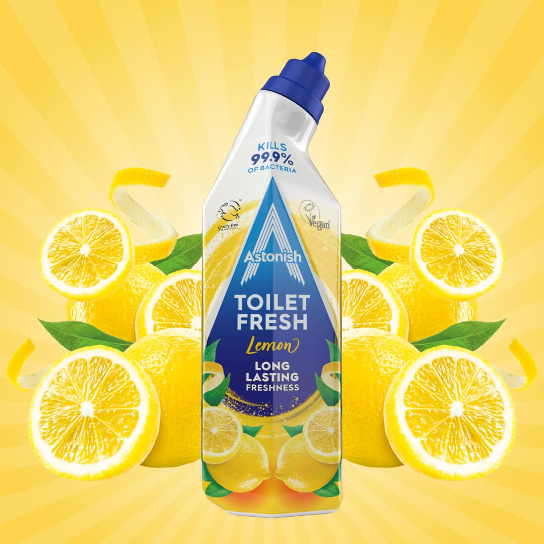 ژل خوشبوکننده و تمیزکننده سرویس بهداشتی استونیش 750 میل لیمویی | Astonish Toilet Fresh Gel