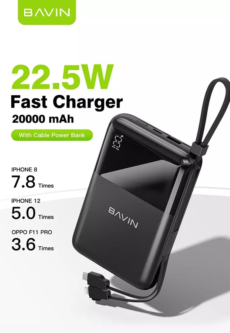 پاوربانک 20000 باوین 22.5وات Bavin PC1023S Fast Charge (اورجینال ارسال فوری) — تصویر ۹
