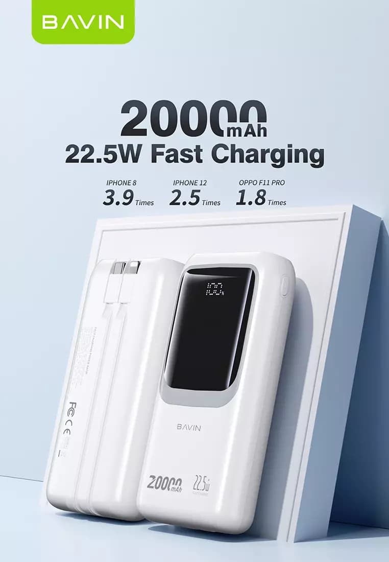 پاوربانک 20000 باوین 22.5وات Bavin PC1030S (اورجینال ارسال فوری) — تصویر ۶