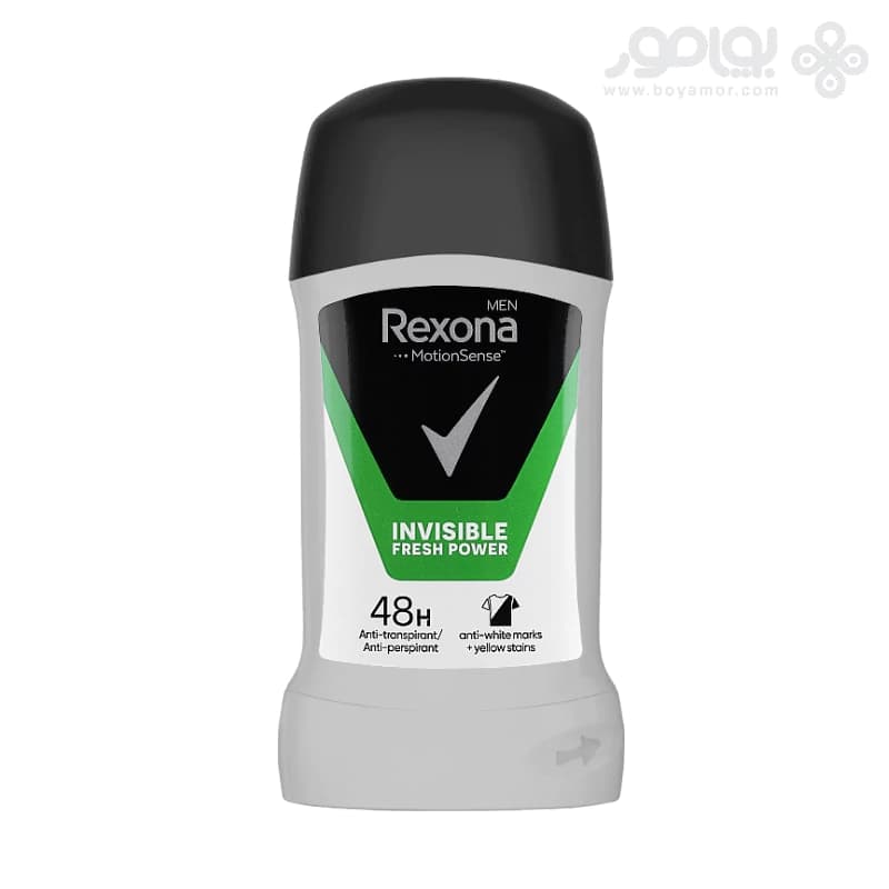 استیک دئودورانت مردانه رکسونا INVISIBLE FRESH POWER ساخت لهستان — تصویر ۲