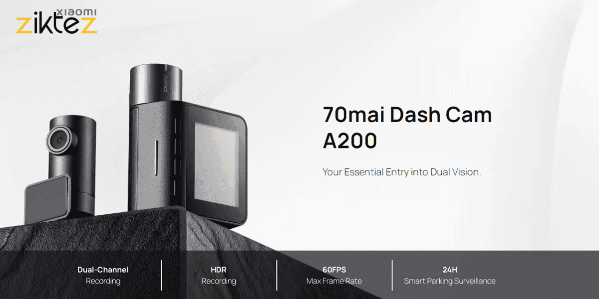 دوربین خودرو شیائومی 70mai Dash Cam A200 Set New version همراه با دوربین عقب (اورجینال) — تصویر ۸
