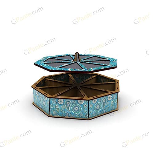 طرح برش لیزر باکس خشکبار مدل فیروزه — تصویر ۷