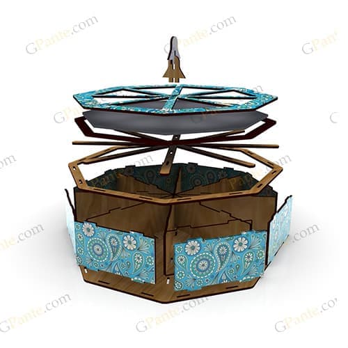 طرح برش لیزر باکس خشکبار مدل فیروزه — تصویر ۴