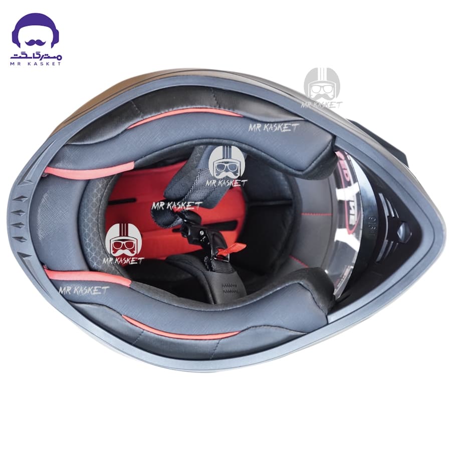 کلاه کاسکت اندرویی ردلاین مدل 760 رنگ matt black gray arrow — تصویر ۷