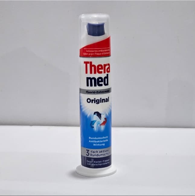 خمیر دندان پمپی ترامد اصل آلمان 100 میل Thera Med Original — تصویر ۲