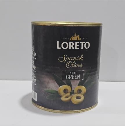 زیتون سبز اسلایس لورتو ۳ کیلوگرم | LORETO Spanish Olives Slice Green 3kg