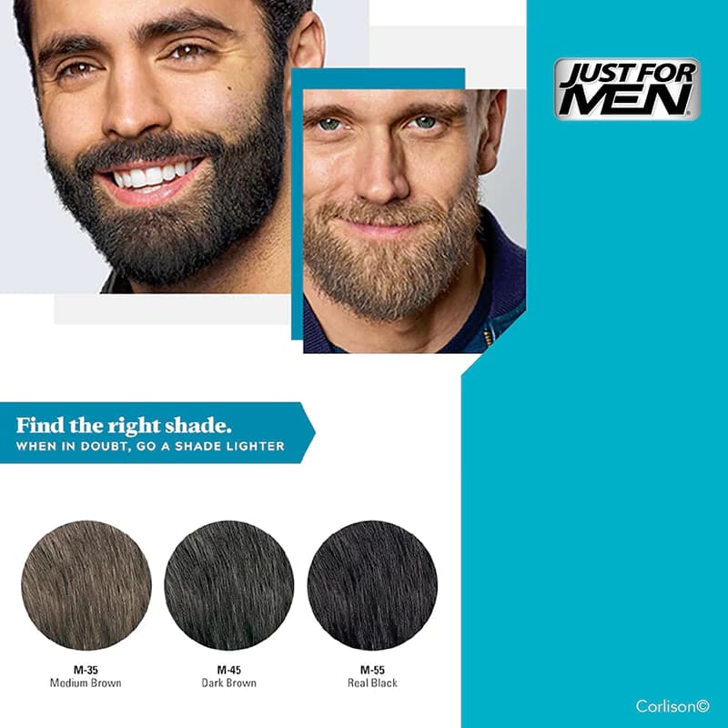 کیت رنگ ریش و سبیل جاست فورمن شماره M-55 رنگ مشکی طبیعی — تصویر ۶