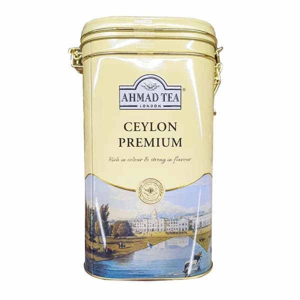 چای سیاه سیلان پرمیوم احمد قوطی فلز 450 گرم | AHMAD TEA Ceylon Premium 450 g